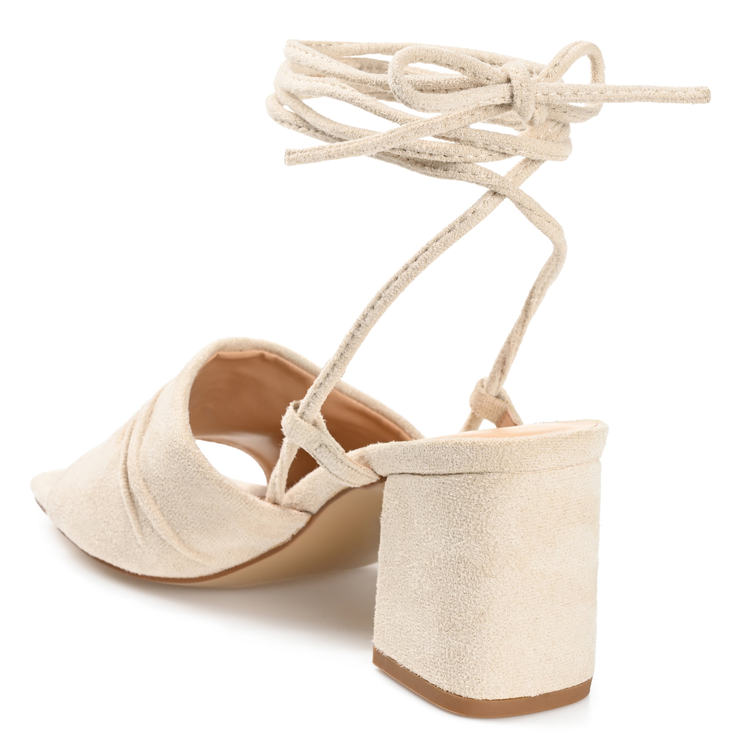 Journee Womens Felisity Open Square Toe Block Heel Dress Sandals