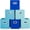 Cyan, Dark Blue, Blue, variant on Fabric Storage Cubes Bins, 13 inch Fun Colored Foldable Storage Baskets with Dual Plastic Handle for Home, Kids Room, Closet and Toys Organization, Multi Colored, Set of 6
