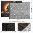 thumbnail image 4 of Fluorescent Cover blanket 70x55 inch frannel blanket Office nap blanket Camping blanket Bedding travel blanket Glow blanket Astronaut Black Cat, 4 of 8