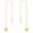 14k Yellow gold ball earrings, variant on Ball Threader Earrings Christmas Gifts for Women 14k Real Solid Gold Long Piercing Ball Tassel Drop Dangle Ear Line Eardrop Earrings Jewelry for Women
