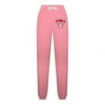 thumbnail image 4 of miqiqism Clearance Womens Heart Joggy Sweatpant Fashion High Waisted Pants Casual Drawstring Athletic Sport Cinch Bottom Lightweight Trousers for Valentines,03_Pink,Small, 4 of 4