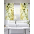 thumbnail image 5 of Sage Green Leaves Sheer Curtains 54 Inch Length 2 Panels Set Window Treatments, Summer Botanical Farmhouse Watercolor Leaf Rod Pocket Semi Curtains for Living Room/Bedroom/Kitchen, 104"W x 54"L, 5 of 7