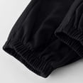 thumbnail image 5 of CPNG Girls Casual Baggy Cargo Pants Teen Girls Multi-Pocket Straight Wide Leg Athletic Pants Loose Elastic Waist Cargo Trousers(Black,11-12 Years), 5 of 8