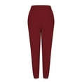 thumbnail image 3 of CaiJunJia Women's Cotton Stretch Sweatpants Baggy Wide Drawstring Straight Leg Pants with Pockets, 3 of 5