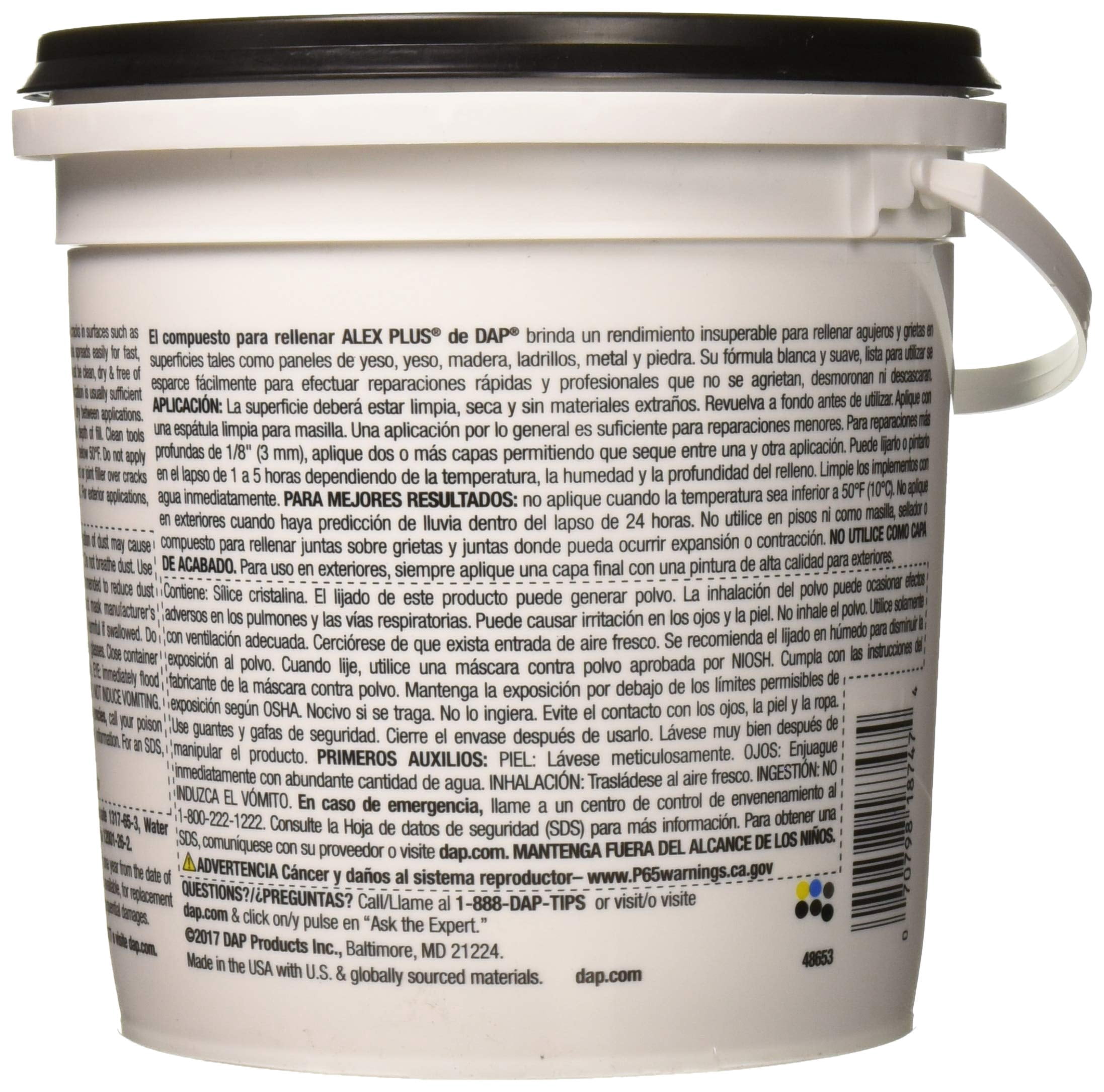 Dap 18747 1 Gallon White Alex Plus Spackling