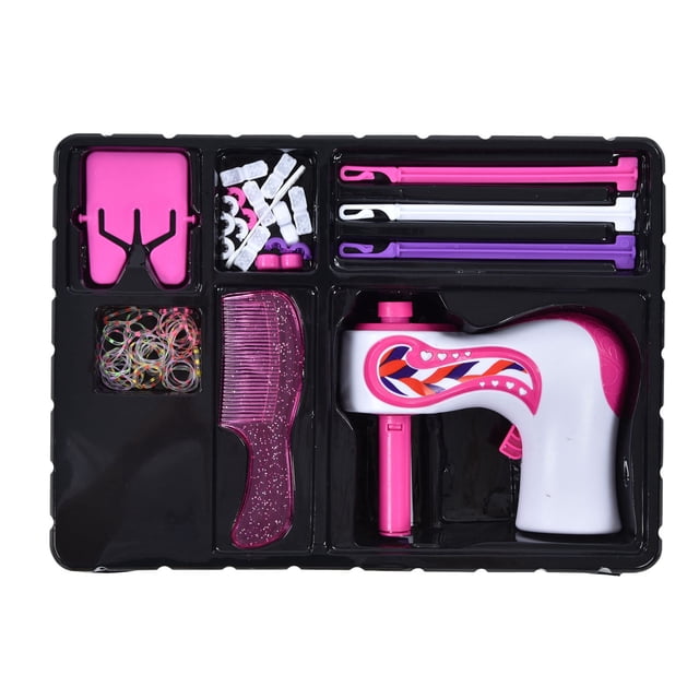 Kit de trenzado de cabello eléctrico, máquina de torsión de cabello giratoria automática y segura para niños, juguete de peinado DIY