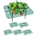 thumbnail image 1 of Strawberry Plant Support Rack | Adjustable Plastic Growing Stand for Strawberries, Tomatoes & Vegetables | 5-Pack Garden Cultivation Cages, 1 of 2