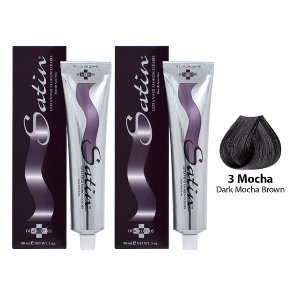 Satin Haircolor 3 Dark Mocha Brown (Pack of 2)