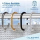thumbnail image 5 of Ganchos para cortinas de ducha Blau Marité 12 de metal en forma de C, color dorado, 5 of 5