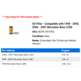 thumbnail image 2 of Oil Filter - Compatible with 1998 - 2000, 2006 - 2007 Mercedes-Benz C280 1999, 2 of 2