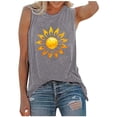 thumbnail image 2 of DailyTrove Women's Sun Graphic Tank Top - Polyester Casual Summer & Festival Wear, Vibrant for Beach & Gatherings, 2 of 5