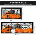 thumbnail image 2 of Halloween Orange Pumpkin Vintage Kitchen Rugs and Mats Non Skid Washable Set of 2, Floral Leaf Retro Black Kitchen Runner Rug,Kitchen Floor Mat Under Sink Mat Throw Rug for Doormat, 2 of 6