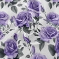 thumbnail image 2 of Rose Flowers Purple Round Tablecloth 60" Reusable Circle Table Cover Washable Table Cloth for Kitchen Dining Room Patio Wedding Party, 2 of 8
