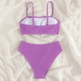 thumbnail image 5 of HOMBOM Womens Bikini Swim Suits Swimwear High Cut Purple Vacation Sporty Bathing Suit for Ladies 2 Piece, 5 of 8