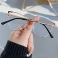 thumbnail image 6 of Comfortable Classic Metal Blue Ray Blocking Men Women Eye Protection Frame Eyewear Square Eyeglasses Anti-Blue Light Glasses Computer Goggles BROWN, 6 of 7