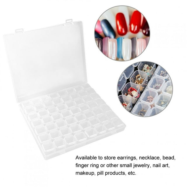 Organizador de decoración de uñas Ecomeon caja organizadora de plástico 56 ranuras