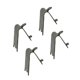 thumbnail image 5 of Milisten 4Ud Soportes De Estante Para Congelador En Metal Plateado Con Curvado Duradero, 5 of 8