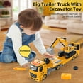 thumbnail image 6 of Canddidliike Construction Toys Truck Set for 3-7 Years Old, 108 PCS Take Apart Trailer Truck & Excavator Toy w/ Electric Drill, Gift for Kids, 6 of 9