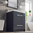 thumbnail image 2 of Eviva Lugano 24" Gray Modern Bathroom Vanity with White Integrated Acrylic Sink, 2 of 7