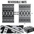 thumbnail image 7 of Smiry Waterproof Outdoor Rug, Reversible Outdoor Plastic Straw Rug, Lightweight Patio Rug For Indoor/Outdoor, 9' x 12' outdoor area rug, Black & White, 7 of 7