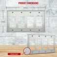 thumbnail image 5 of ENERLITES Decorator Switch / Receptacle Outlet Metal Wall Plate, Corrosion Resistant, Standard Size 4-Gang, UL Listed, 430 Stainless Steel, Silver, 5 of 5