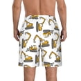 thumbnail image 3 of Naloa Funny Excavator Men's Beach Shorts, Surfing shorts, Swim trunks, Quick Dry Swim Trunks for Surfing Beach Fun - Small, 3 of 9