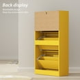 thumbnail image 4 of OXYLIFE Shoe Cabinet Entryway, 3 Tier Shoe Storage Organizer Yellow, 4 of 6