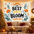 thumbnail image 3 of Boho Sunset Hills with the Best Days Bloom, Nostalgic Vintage for Botanical Art Lovers, Botanical Wall Decor, Mother'S Day Gift, Tapestry Wall Hanging for Bedroom and Dorm, 3 of 7