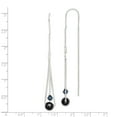 thumbnail image 2 of FB Jewels Sterling Silver Black & Turmarine Crystal Threader Earrings, 2 of 2