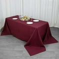 thumbnail image 3 of Efavormart 90x132" Seamless Premium Burgundy 200 GSM Linens Polyester Rectangle Tablecloth Commercial Grade For Wedding Banquet Restaurant, 3 of 11