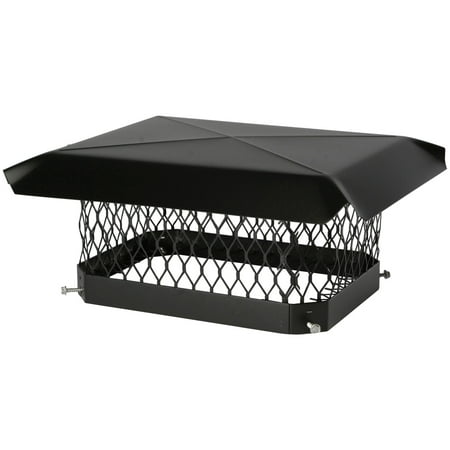 Shelter SC1318 Single-Flue Black Galvanized-Steel Chimney Cap (13