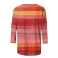 thumbnail image 5 of Jsaierl 3/4 Sleeve Womens Tops Casual Crew Neck Shirts Fashion Print Petite Blouses Classic Cotton Tunic Top S-5XL, 5 of 6