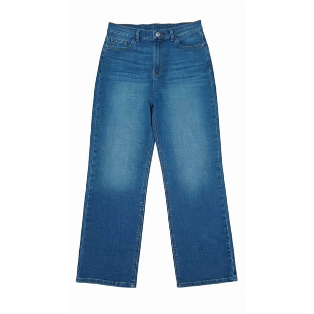 Pantalón George para Dama, Corte Recto Azul Medio Talla EEG