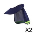 thumbnail image 1 of 2 Protectores De Cuello Para Casco De Seguridad, De Ala Ancha, Transpirables, Para Actividades Al Aire Libre, Color Azul Y Negro, 1 of 8