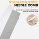 thumbnail image 4 of 2pcs Multifunctional Pet Hair Comb Tear Stain Removal, 2 in 1 Dog Combs Tooth Stainless Grooming Massage Dual-Sided Comb (White), 4 of 5