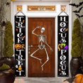 thumbnail image 4 of Decoraciones al aire libre – Trick or Treat Hocus Pocus grandes pancartas de brujas para porche – para puerta delantera exterior patio guirnalda suministros de fiesta – naranja negro Xemadio WRQX-565, 4 of 5