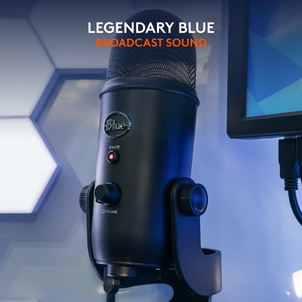 Blue Yeti USB Microphone - Blackout, for PC, Mac, Gaming
