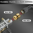 thumbnail image 3 of 2pcs 7110264 Water Outlet Fitting Pressure Washer Pump Parts,M20 Male to M22 Male Water Outlet Connector, 3 of 8