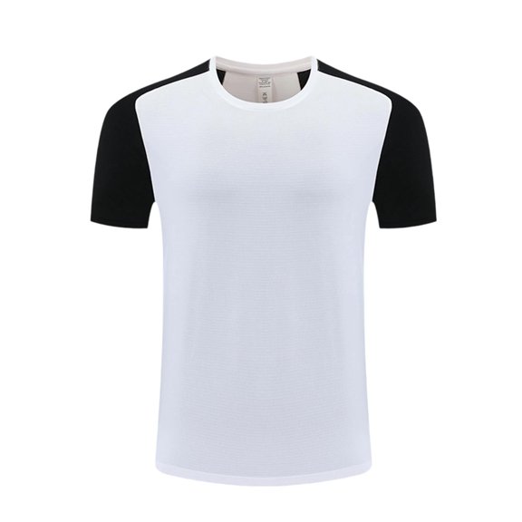 Aursykel Men's Casual Athletic Tee Shirts Color Block Short Sleeve Shirt for Men Quick Dry Stretch Lightweight Tees