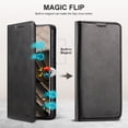 thumbnail image 6 of For Google Pixel 8 Pro,Decase Premium PU Leather Folio Stand Folding Magnetic Closure Wallet Case,Minimalist Anti-Scratch Shockproof Phone Cover,Designed for Google Pixel 8 Pro - Black, 6 of 6