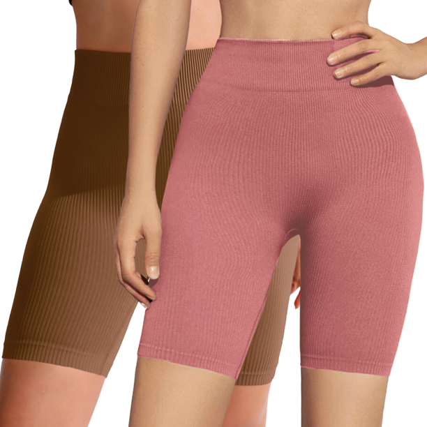 Set De 2 Short Biker Mujer Shores Deportivos Unitalla Dama Chort Gym