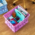 thumbnail image 4 of Pen+Gear Plastic File and Storage Crate, Violet Glow, 1-pack, 4 of 8