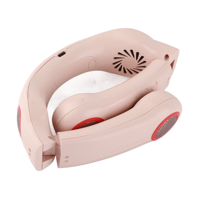 Ventilador de collar USB pequeño para viajes y campamentos, de 3 velocidades, silencioso, portátil, que se cuelga del cuello cómodamente