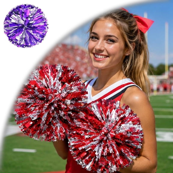 Cheerleading Pom Poms, 12Inch Cheerleader Pompoms, Cheerleading Flower Ball for Team Sports Games Dance Cheering Cheer Pom Poms for Adults