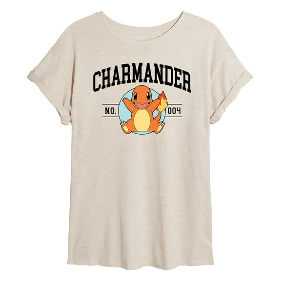 Pokémon - Charmander Collegiate - Juniors Muscle T-Shirt