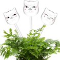 thumbnail image 1 of BEMS-Riego automático de plantas de vidrio de 3 piezas, bebedero para plantas, gato, 1 of 5