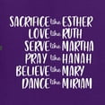 thumbnail image 6 of Wild Bobby, Sacrafice Love Serve Pray Believe Dance Inspirational/Christian Men Graphic Tee, Purple, Medium, 6 of 6