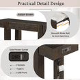 thumbnail image 6 of Tcbosik Console Table with Charging Station, 47.2 inch Farmhouse Entryway Table with Storage Drawers, Modern Sofa Table for Hallway, Living Room, Espresso, 6 of 9
