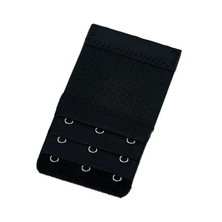 

ADVEN Extension Strap Bra Extenders 3 Rows 3 Hooks Women Accessories Multicolor Lengthened Back Replacement Intimates Underwear black