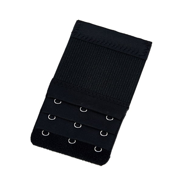 Qarigey Extensores de sujetador con correa de extensión, 3 filas, 3 ganchos, accesorios para mujer, ropa interior íntima de repuesto de espalda Accesorios de disfraces negro Qarigey AP010604-03